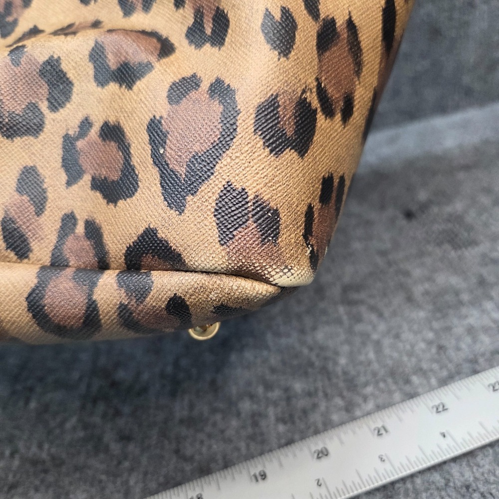 Lauren Ralph Lauren Caldwell Leopard Shopper Tote Bag Designer Handbag Purse - Picture 14 of 16